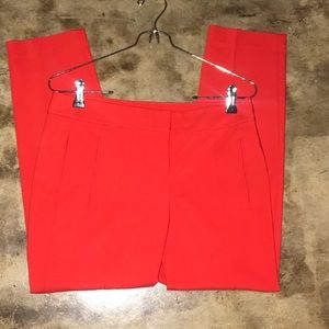 Ann Taylor Red Pants Crop Ankle Size 4 NEW
